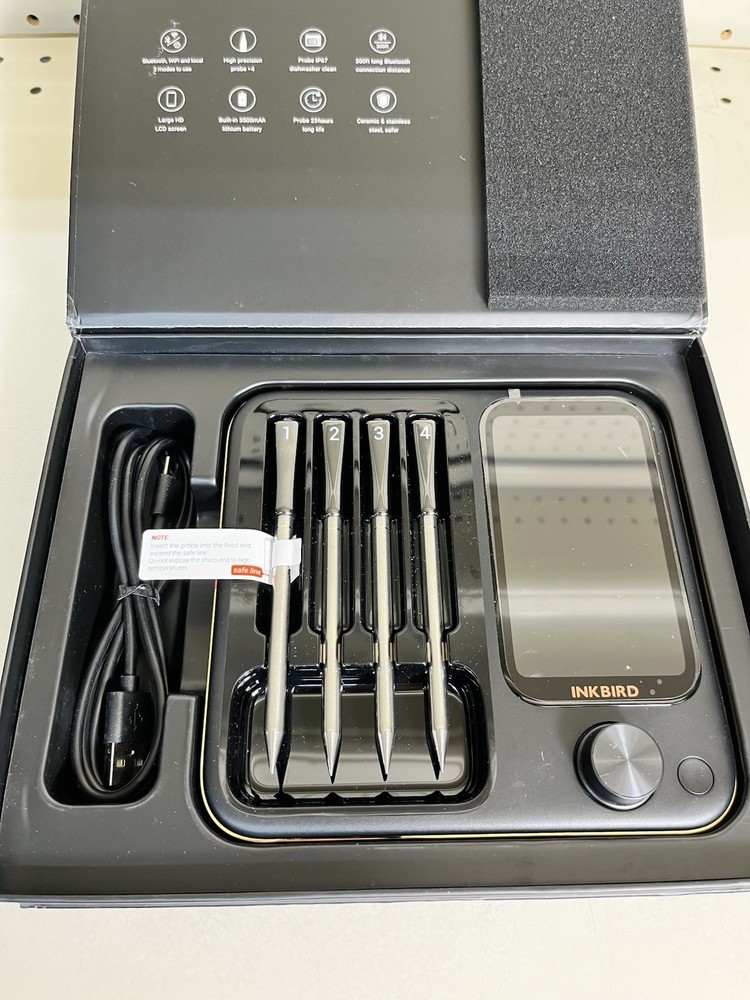 Wireless Meat Thermometer with 4 Probes, INKBIRD WiFi Meat Thermometer Digital 2