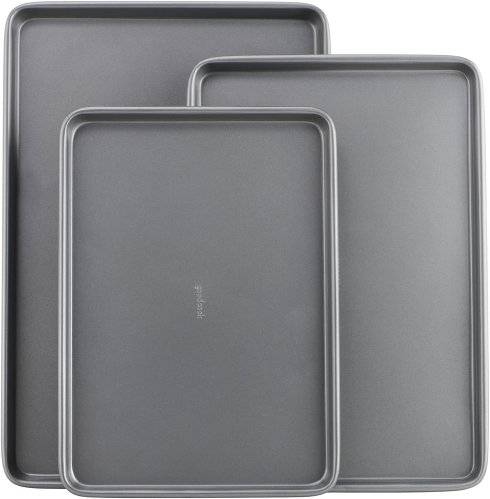 Everyday Nonstick Baking Set, 3 Pack Includes Small (13×9) Medium (15×1) and ...