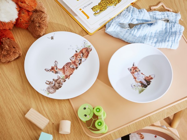 Royal Worcester Wrendale Designs Little Wren Plate & Bowl Set gallery