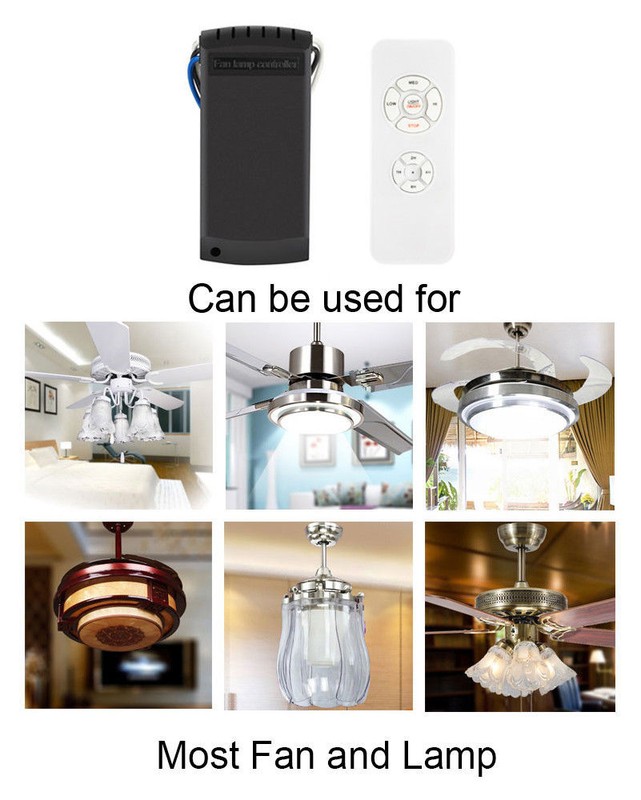 Universal Ceiling Fan Lamp Light Remote Control Receiver Kit Timing Wireless 15M gallery