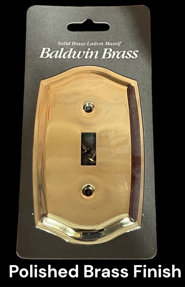 Baldwin Brass 4756-030-CD Single Switch Plate Cover Polished Brass Finish NOS
