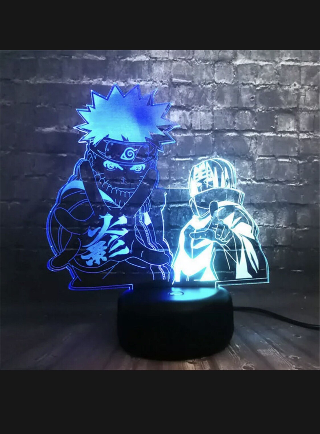 Naruto Kakashi Anime 3D Night Light LED 7 Color Touch Bedroom Table Desk Lamp gallery