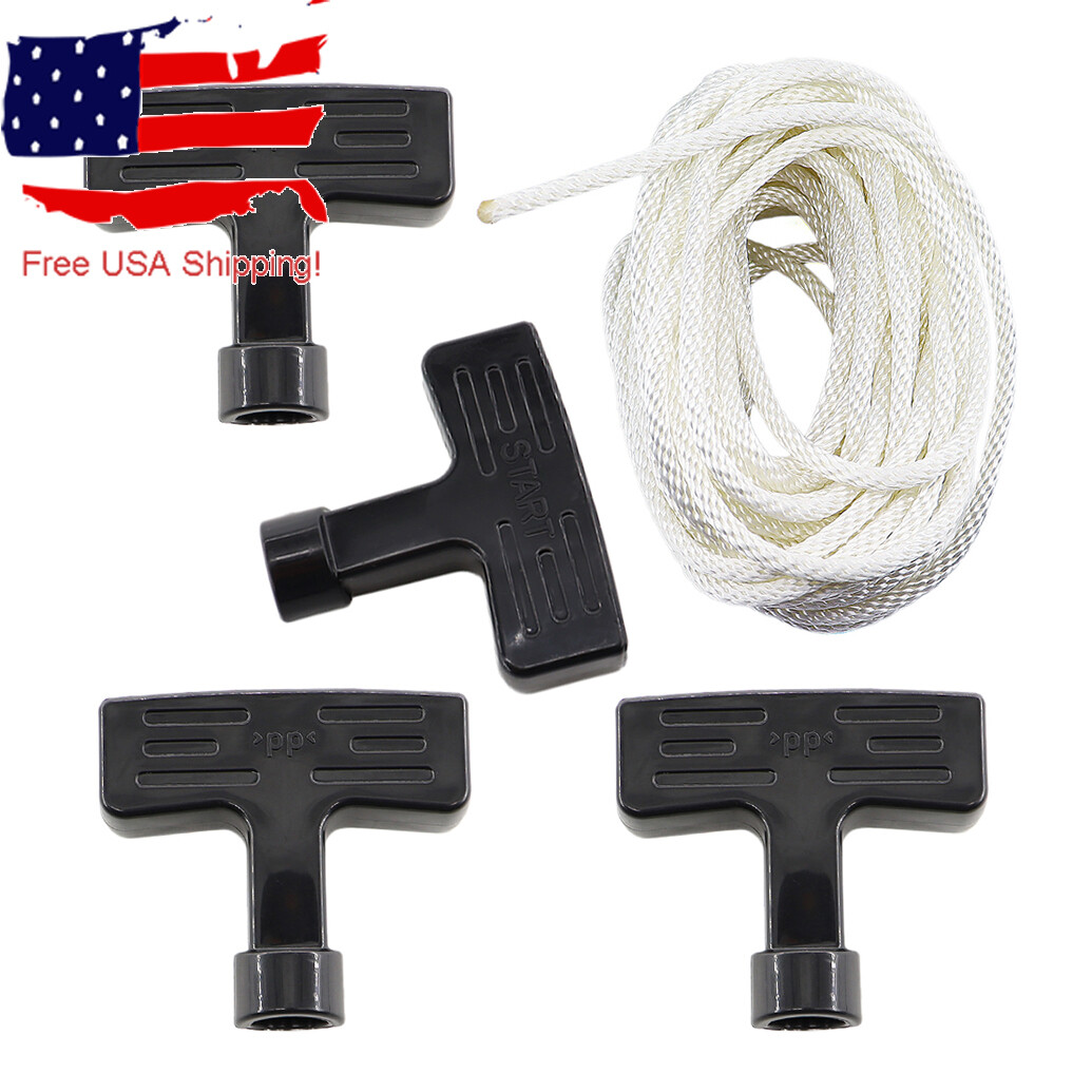 Starter Rope Pull Cord 4.5mm x 10m (30Feet) w Handle for Honda Briggs Kohler gallery