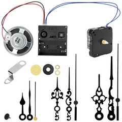 EEEKit Chiming Clock Mechanism Replacement, Battery Motors with Chime Black
