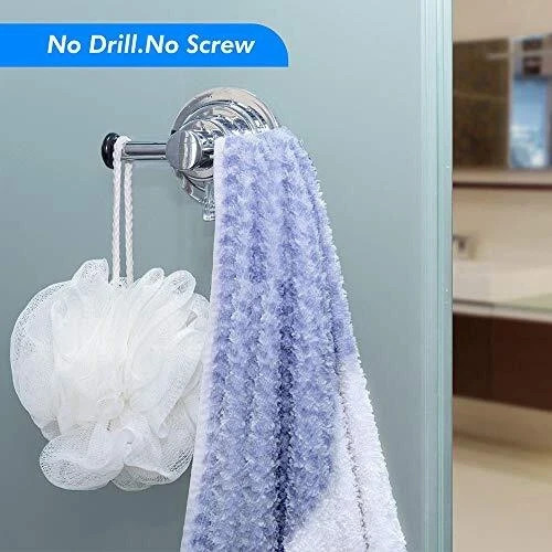 Stylish Suction Cup Hooks For Shower Loofah Towel Washcloth Relocatable Holder gallery
