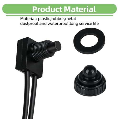 PCS Waterproof RV Push Button Switch 1V ON/Off SPST Switch for 2 Red gallery