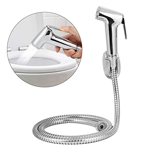 Bidet Sprayer, 3Pcs/Set Electroplating Toilet Sprayer ABS Spray Bracket Hose gallery