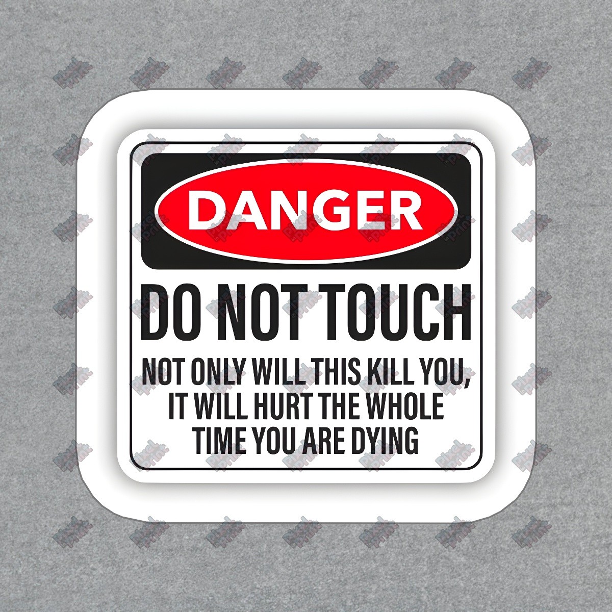 Funny Danger Do Not Touch Vinyl Sticker Hilarious Warning Decal for #838924 gallery