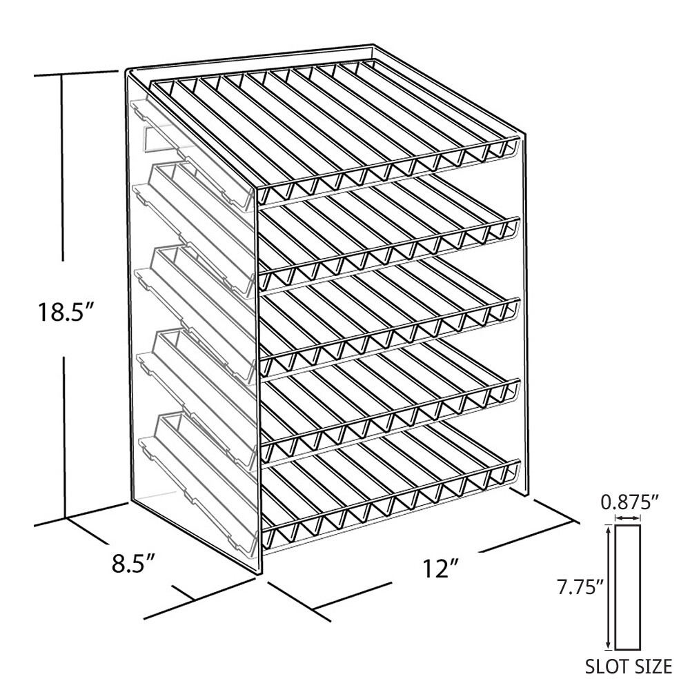 Azar Displays Five-Tier 60 Compartment Display, 12-Comp per Tier.... gallery