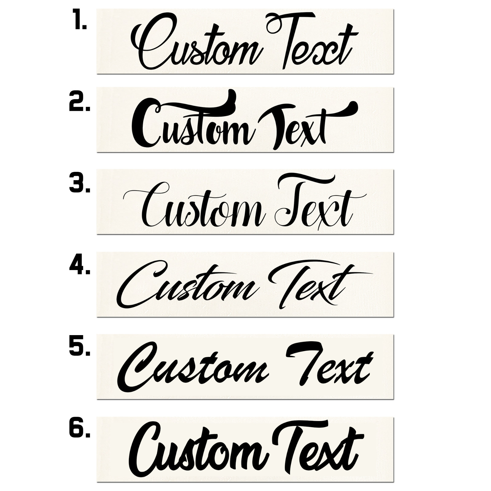 Cursive Custom Text Vinyl Decal Sticker | Personalized Fancy Script Lettering gallery