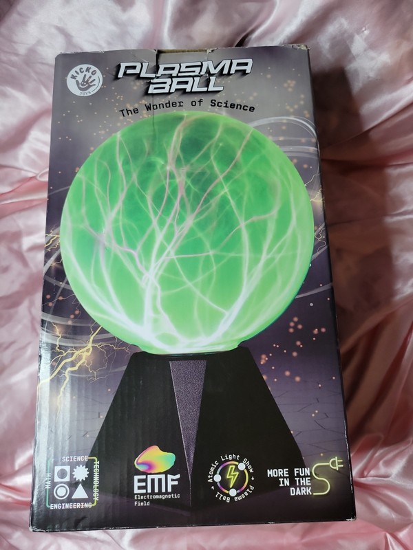7” Green Plasma Ball Touch Sensitive Nebula Thunder Lightning Plug-In Green gallery