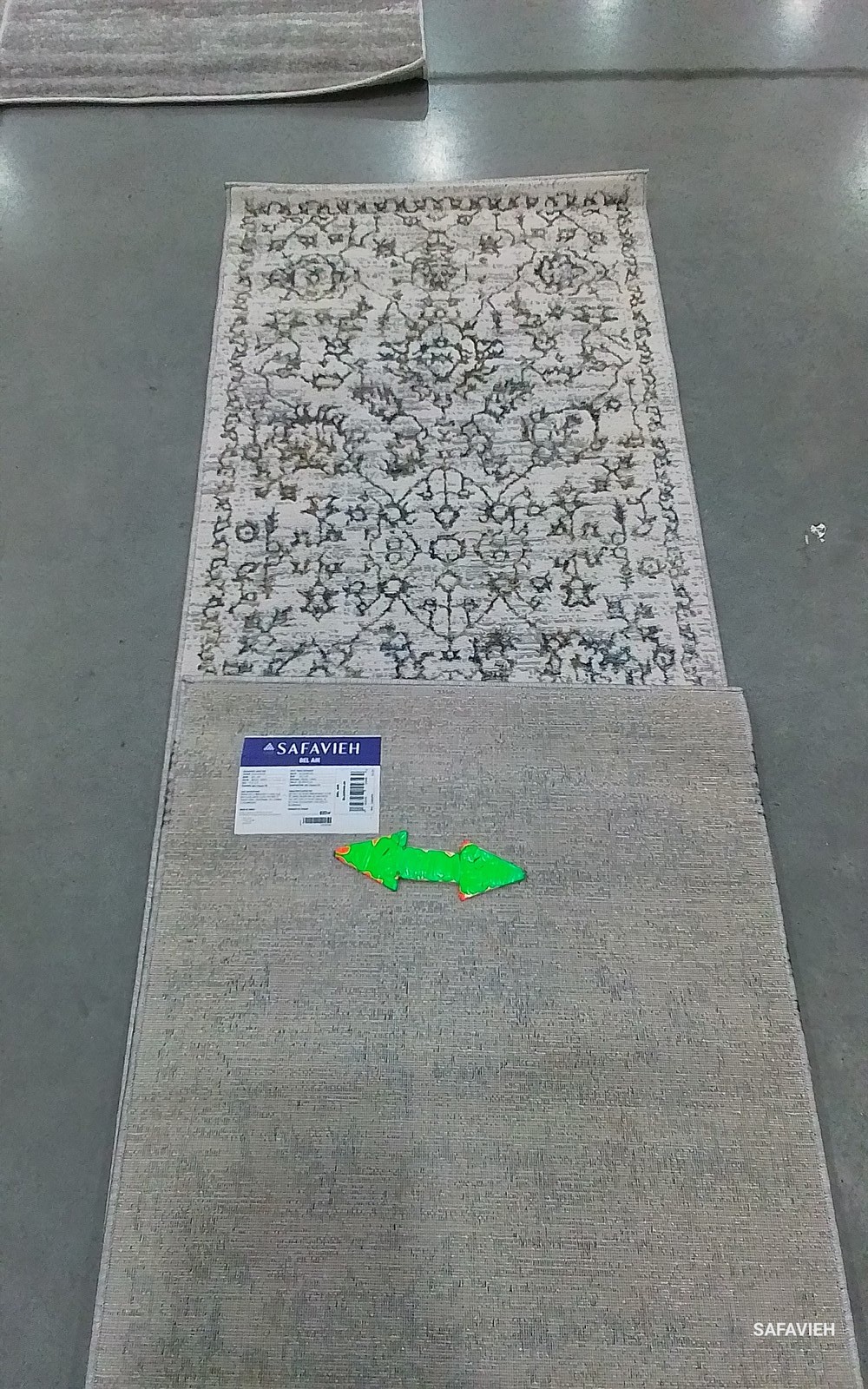 BEIGE / GREY 2'-3" x 9'-0" Back Stain Rug, Reduced Price 1172800416 BLA234B-29 gallery