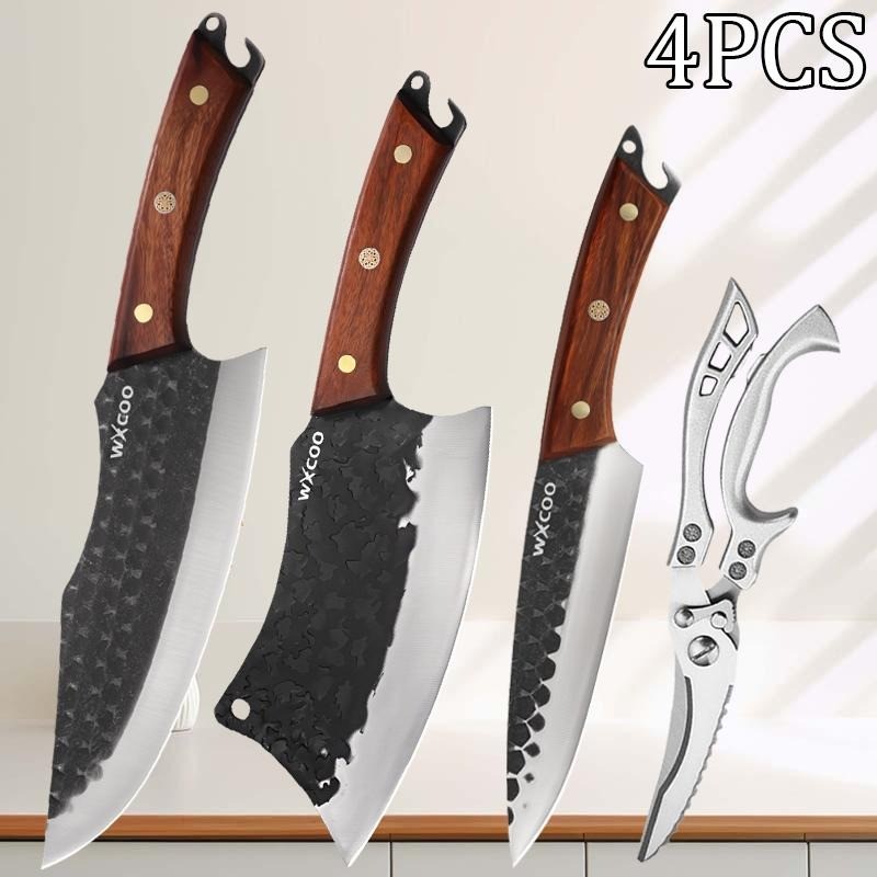 4PCS Stainless Steel Vegetable Chopper Kitchen Scissors Multifuntional Knife gallery