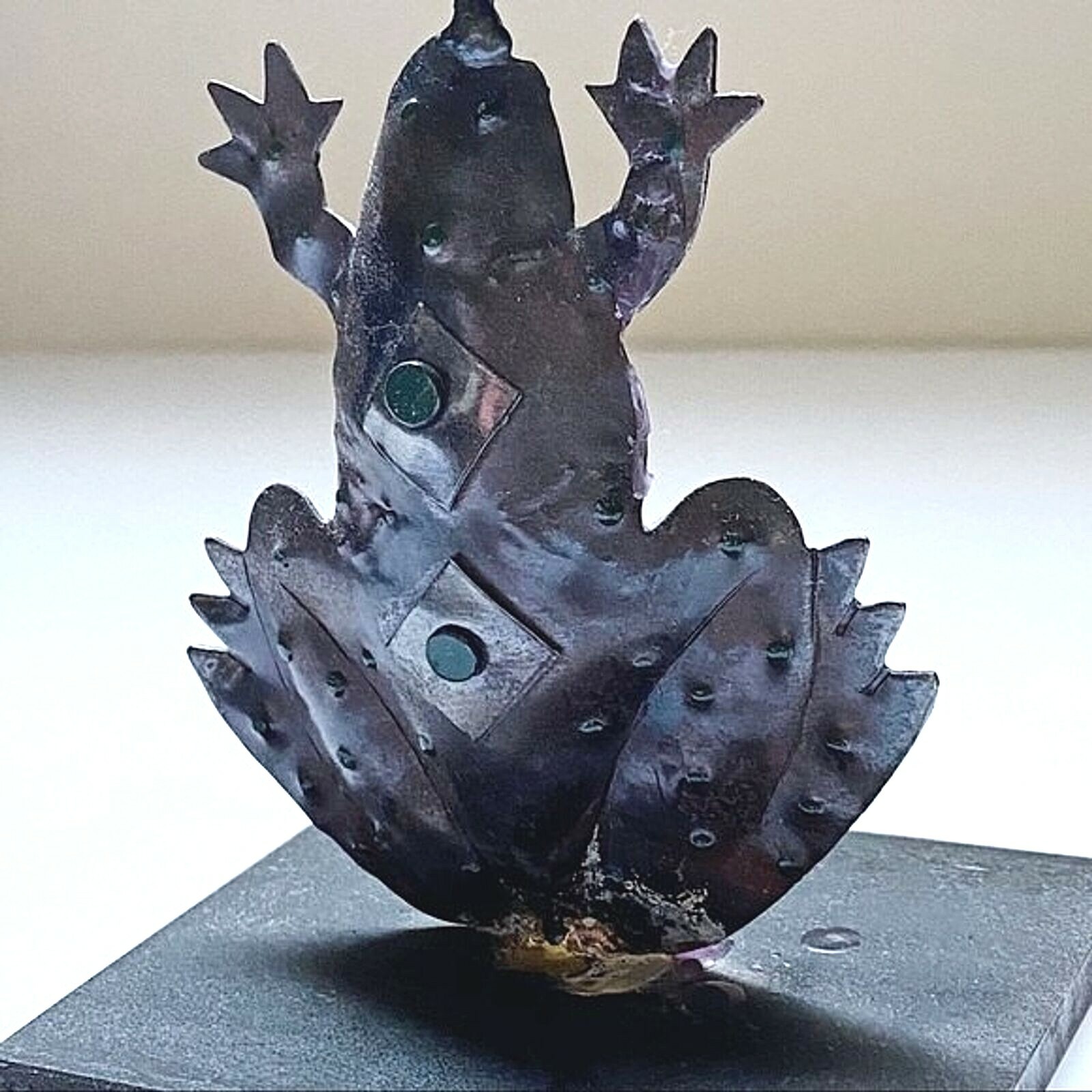 Frog Candle Holder for Taper Candle Boho Goth Candleholder Vintage Metal gallery