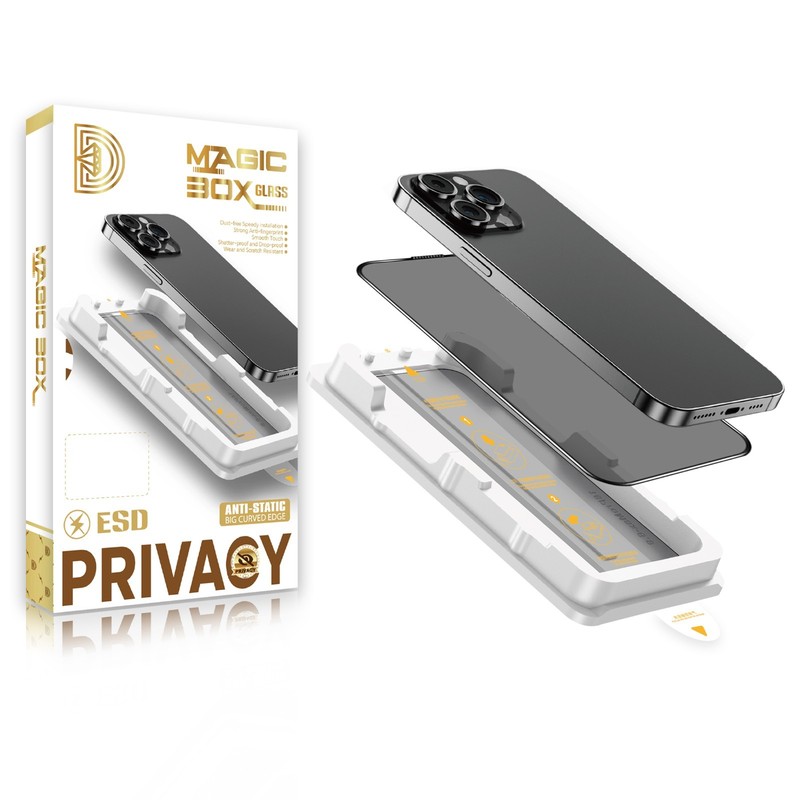 2 Pack Privacy Tempered Glass Screen Protector Kit for iPhone 15 & 16 Series gallery
