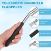 2-Pack Telescopic Handheld Flagpoles, 5.2ft/1.6m Stainless Steel Pole [Black] gallery