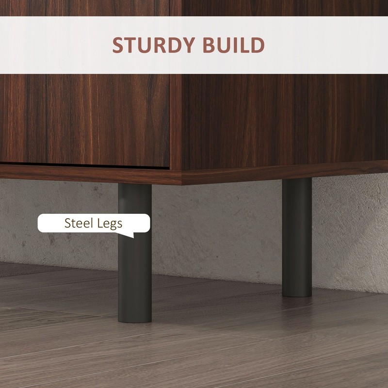 50" Rustic Sideboard Buffet Cabinet 3 Drawers Adjustable Shelves Brown gallery