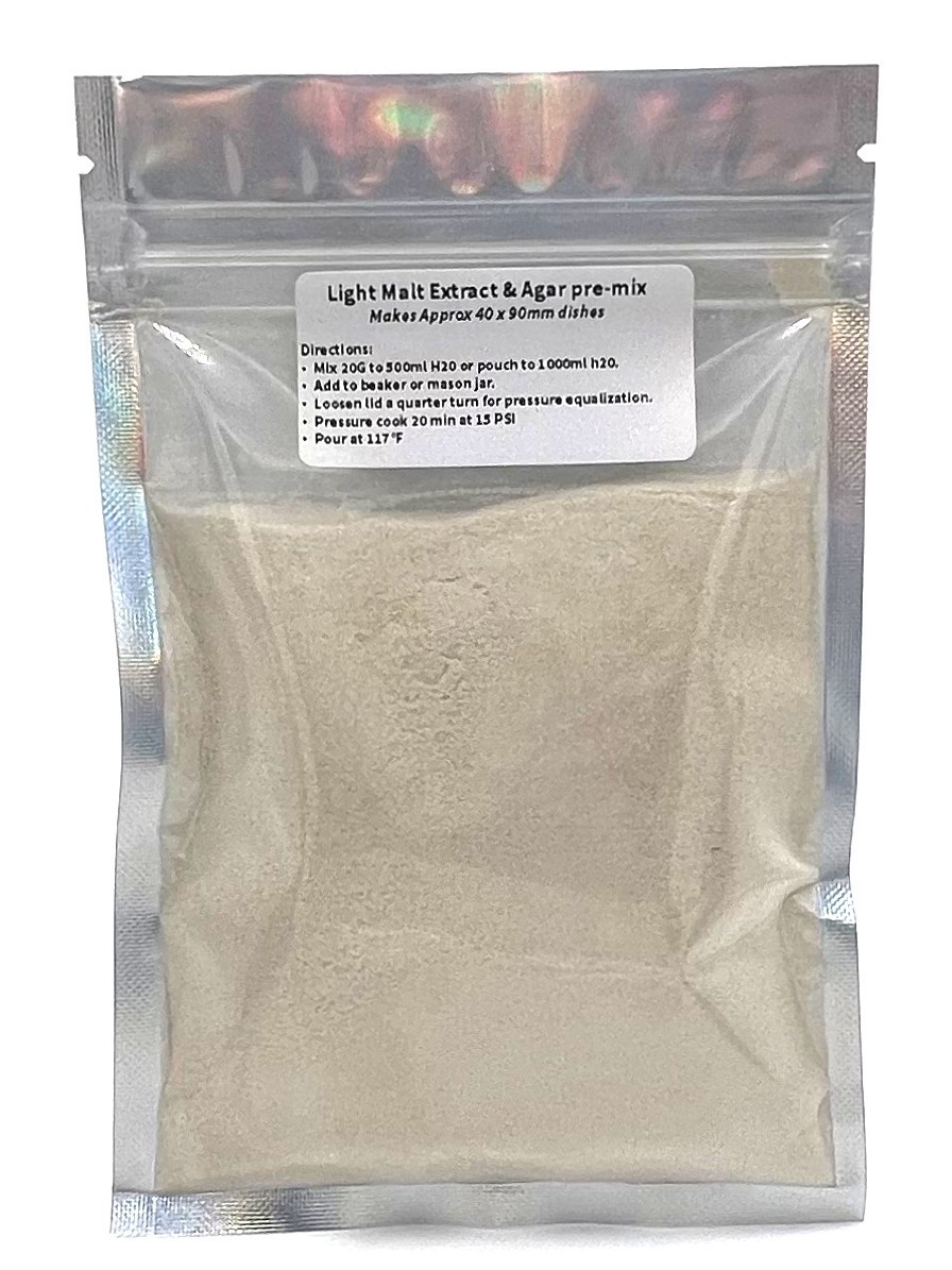 Light Malt Extract Agar Pre-Mix Mushroom media | 40 grams per pouch gallery