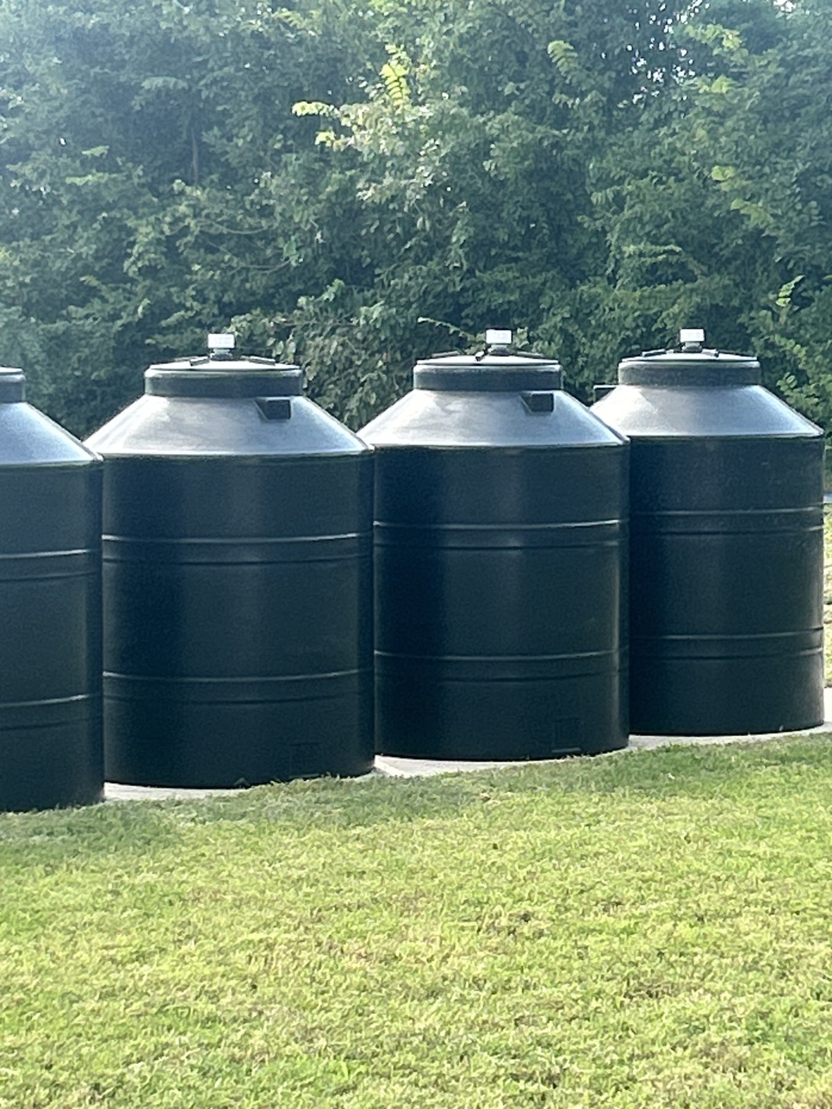 300 Gallons Tanks. Plastic. 42" Diameter by 57" Height. Lid Fitting and Valve. gallery