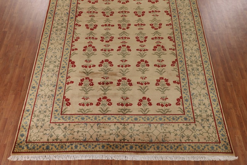 All-Over Pattern Aubusson Oriental Area Rug 9x12 Handmade Wool for Living Room gallery