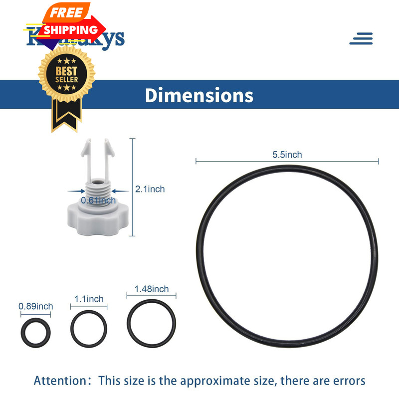 Koatukys 25003 Set Replacement for Intex with Flow Rates Below Black/Gray gallery