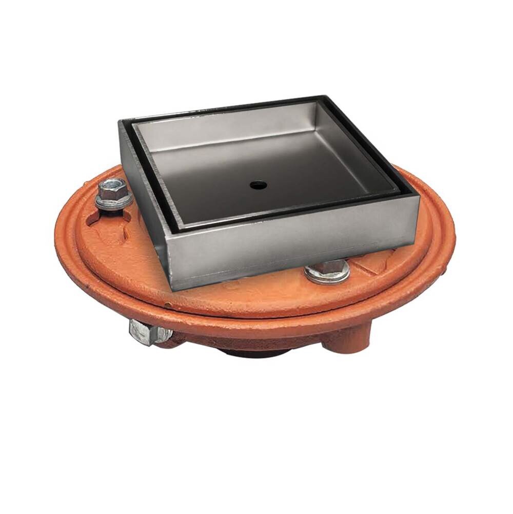 Infinity Drain TD 15-31 Tile Insert w Cast Iron Drain Body 3” Outlet In Satin SS gallery
