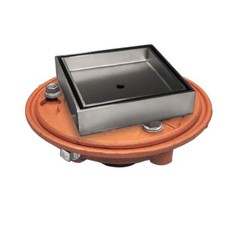 Infinity Drain TD 15-31 Tile Insert w Cast Iron Drain Body 3” Outlet In Satin SS