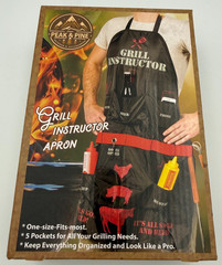 Peak & Pine Grill Instructor Apron 5 Pockets One Size Fits Most BBQ Novelty Gift