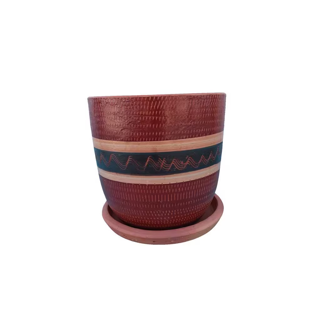 Extra Large Red and Green Terracotta Garden Oasis Collection Garden Planter gallery