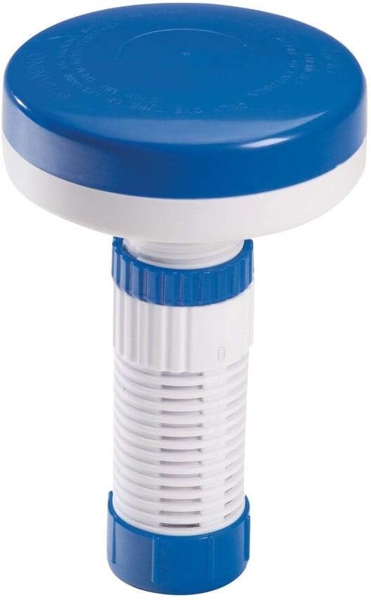 Floating Spa Hot Tub Tablet Dispenser Chemical Floater, Blue/White for 1” Tabs gallery