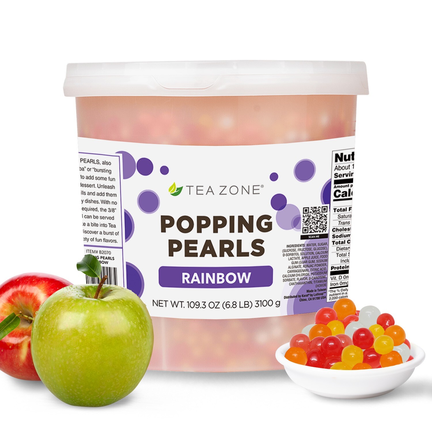 Tea Zone Rainbow Popping Pearls/Popping Boba/Bursting Boba(6.8 lbs) for Boba Tea gallery