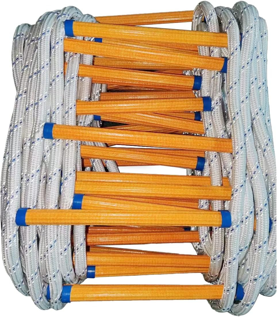 Rope Ladder,26 Feet Emergency Fire Escape Ladders Flame Resistant Safety Rope La gallery