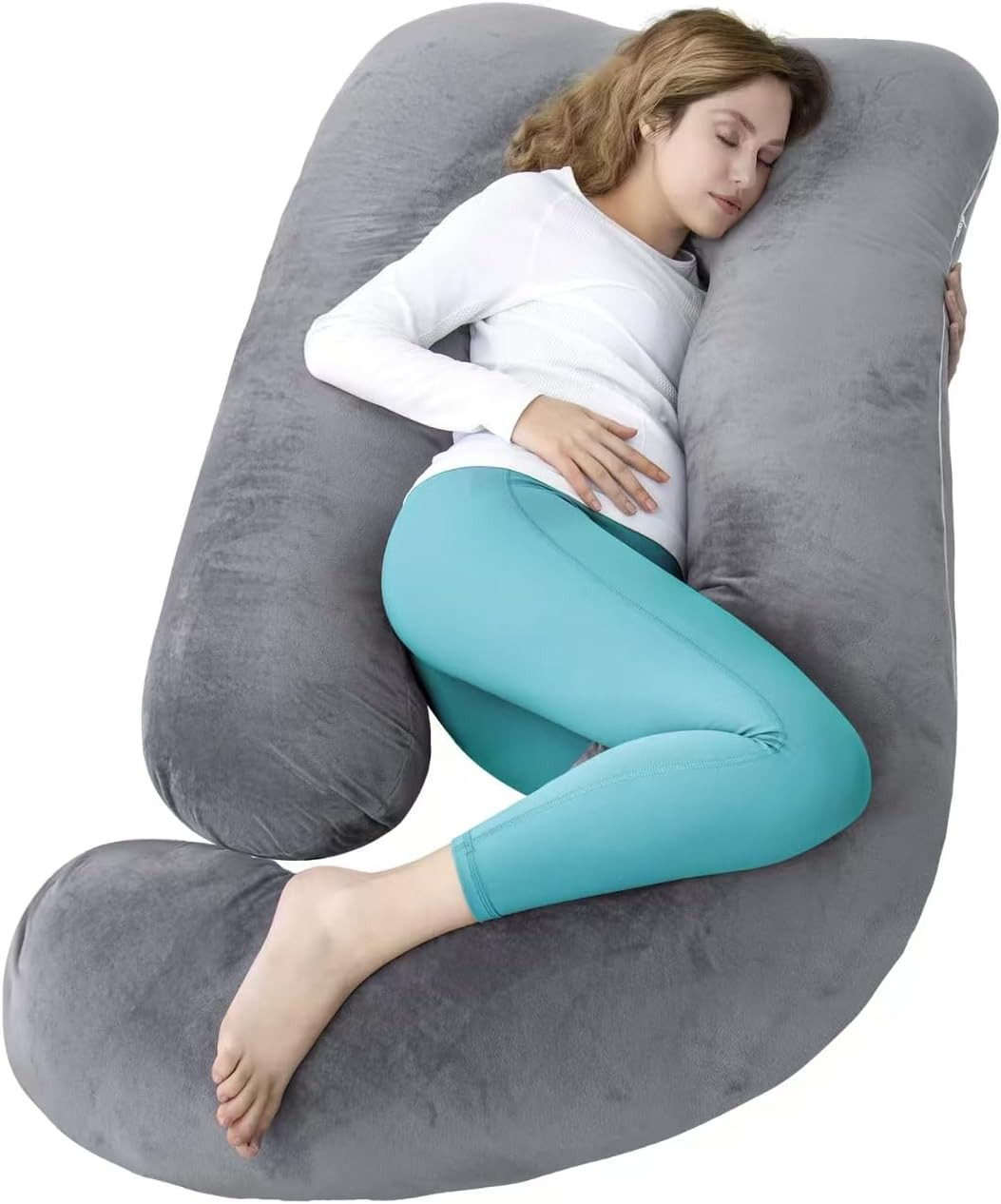 60 Inch Pregnancy Pillow for Sleeping, Extra Large U Shaped Body Pillow, Materni gallery