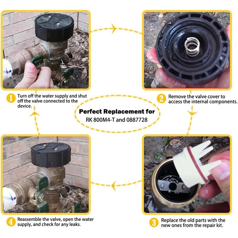 1" Backflow Convert Retro Kit Replacement for WATTS 0887718, 800M4-QT, 800M4-FR gallery