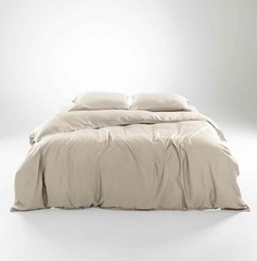 OLIVE + CRATE 100% Lyocell Tencel EUCALYPTUS – KING DUVET COVER OATMEAL