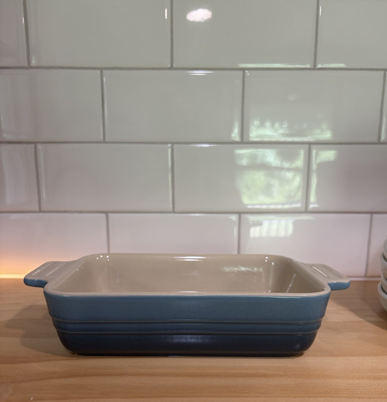 Le Creuset Stoneware Small Rectangular Baking Dishes 18cm Set of 2 ~ MARINE NWT gallery