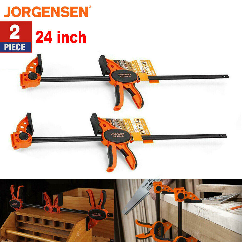 Jorgensen 2-pack One Hand Clamp/Spreader 24" E-Z Hold Bar Clamps Set Quick-Grip gallery