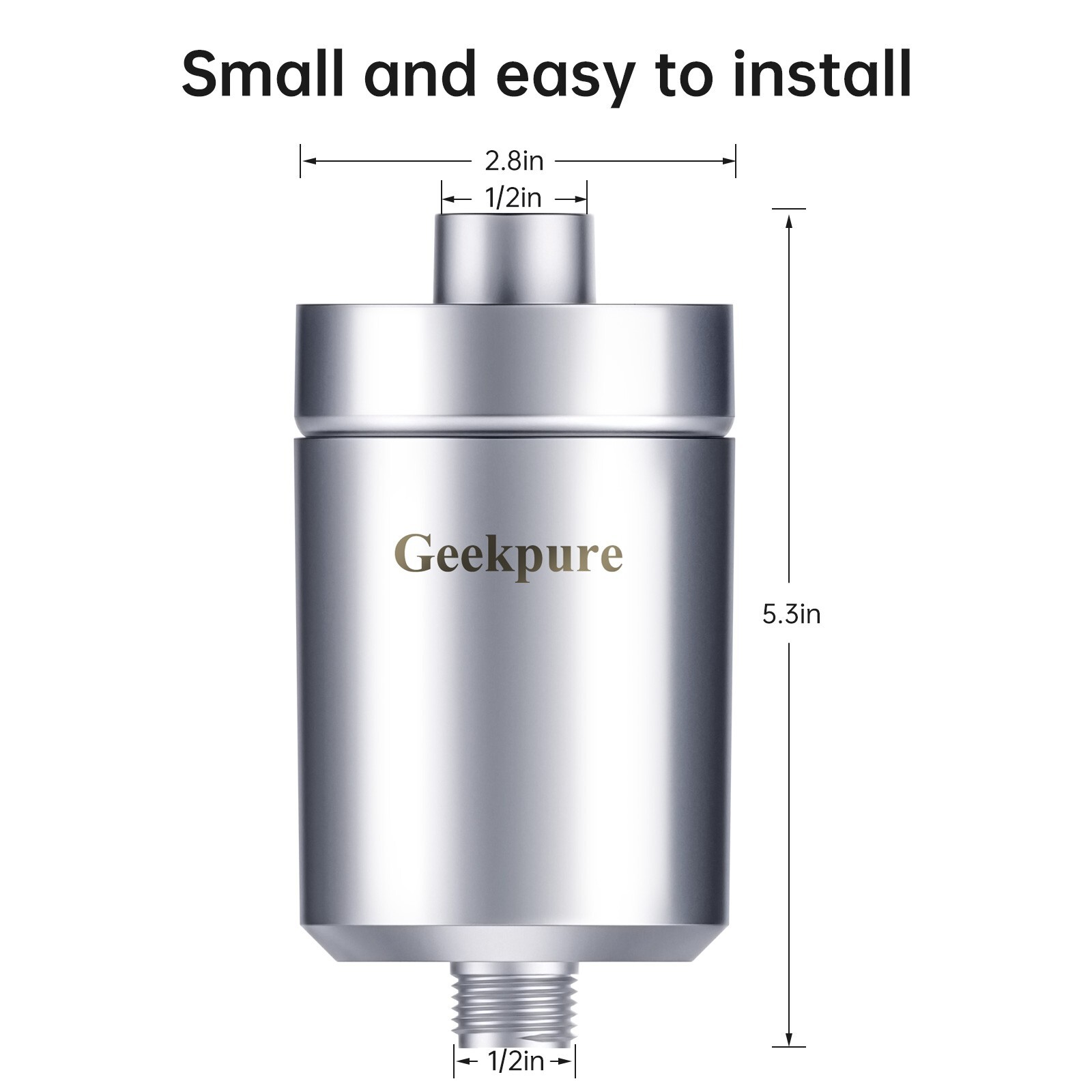 Geekpure 5-stage Shower Filter Reduces Chlorine Odor Rust Improves Skin Hair gallery