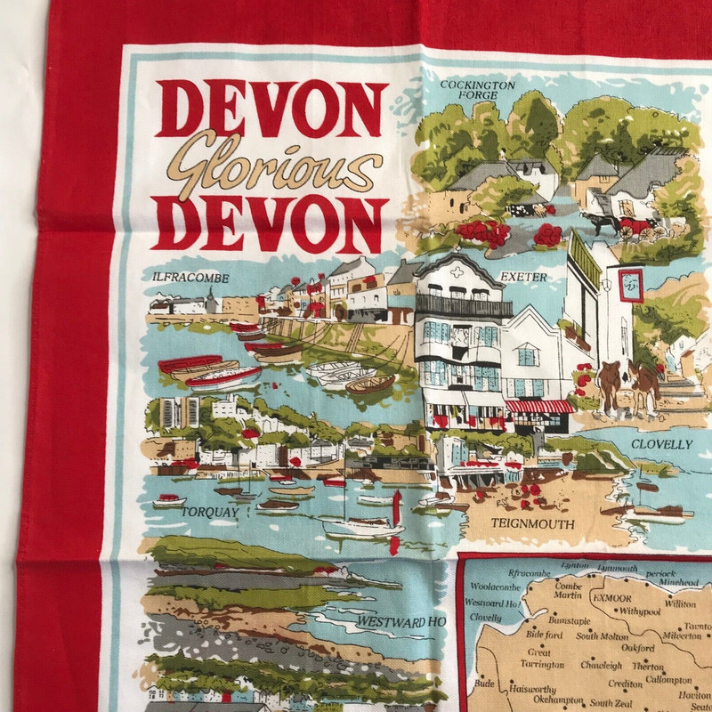Devon Glorious Devon ( New Vintage Tea Towel ) gallery