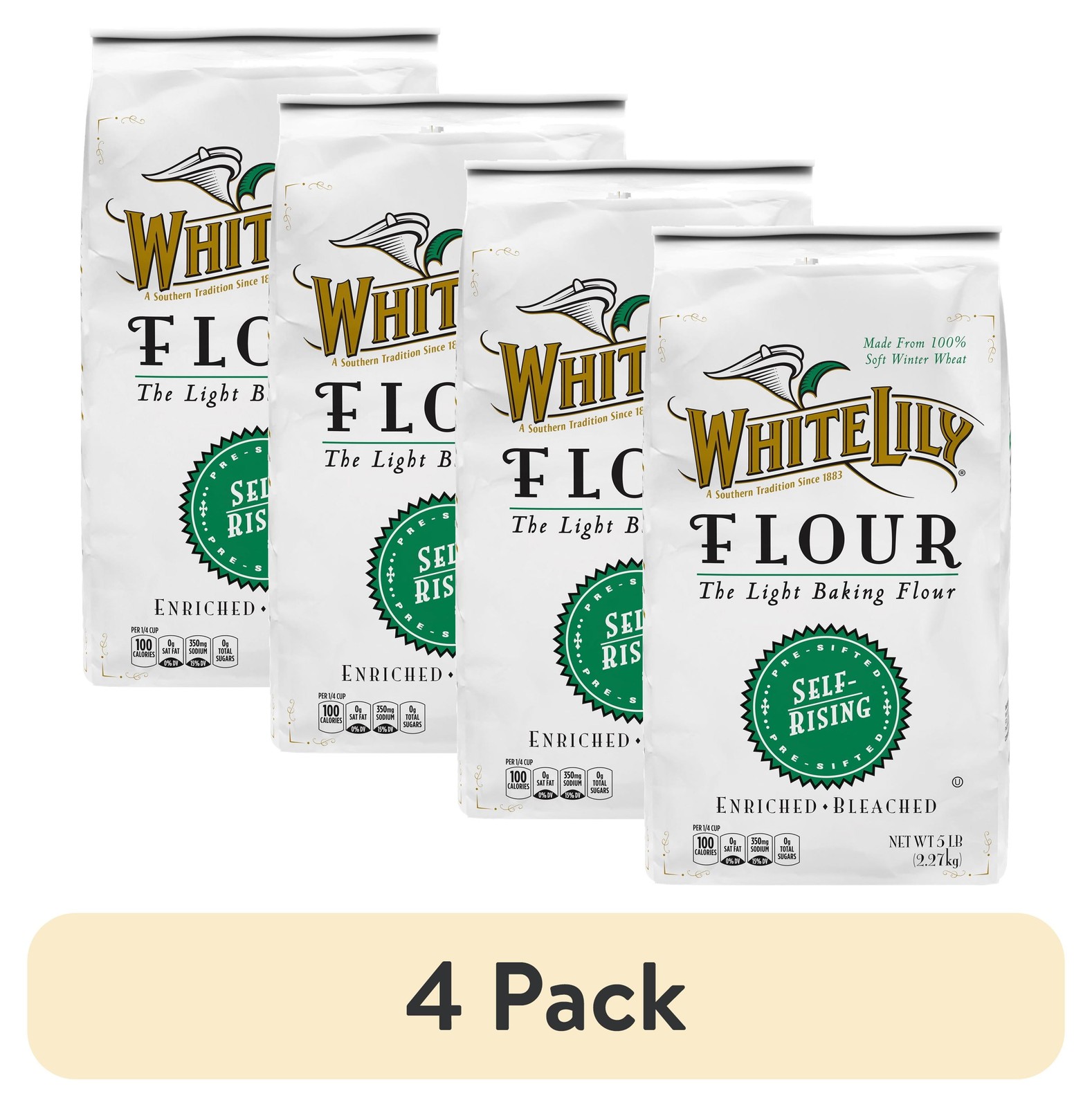 (4 pack) Self Rising Flour, 5 lb Bag gallery