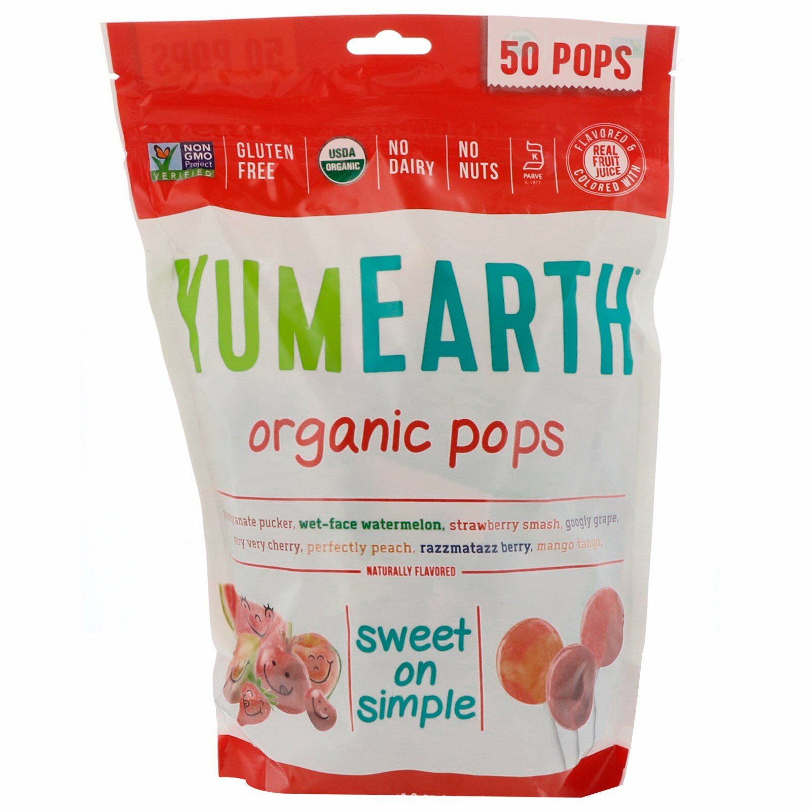 (2 Pack) 50 Count Organic Pops, Assorted Flavors gallery