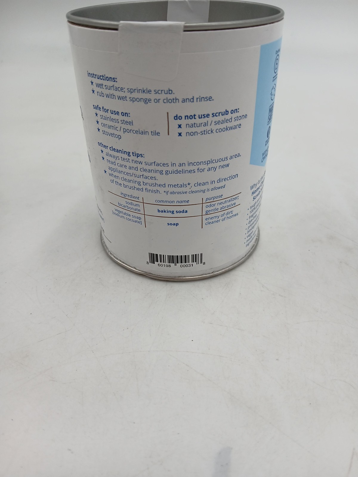 Meliora Cleaning Products Gentle Home Scrub 12oz Fragrance Free Plant Based gallery