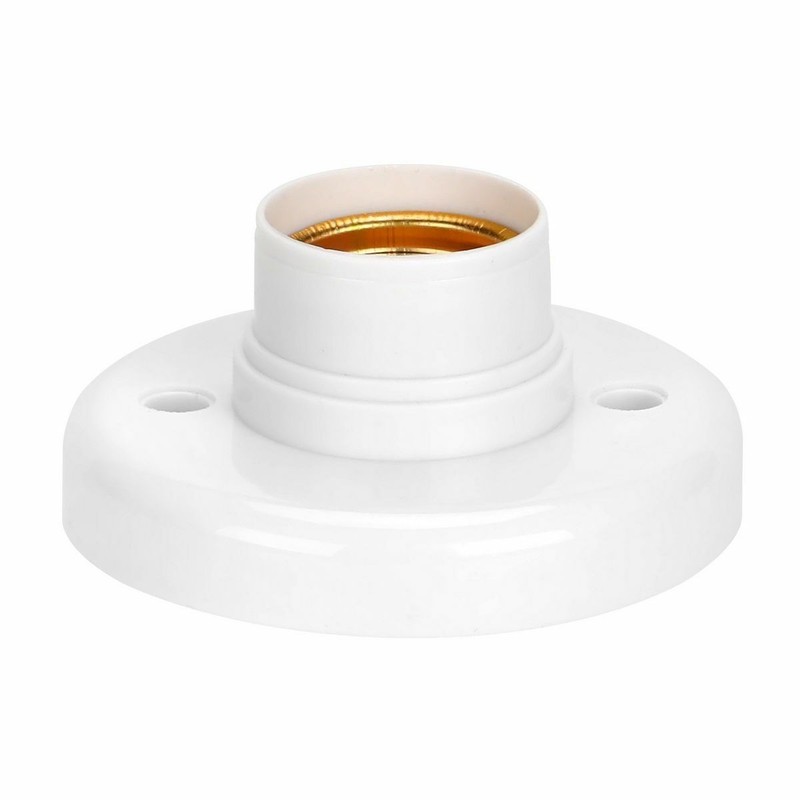 E27 Light Bulb Screw Cap Socket Adapter Pendant Lamp Round Fixing Base Holder gallery