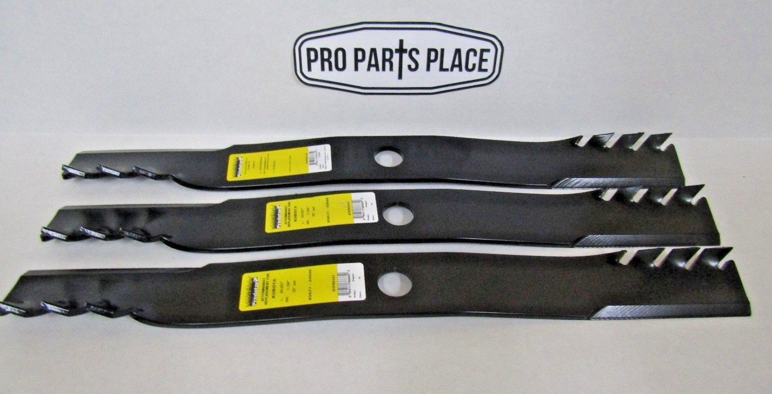 3 USA MADE PREDATOR MULCHING BLADES KUBOTA ZD28 ZD326 ZD331 72" K5677-34340 gallery