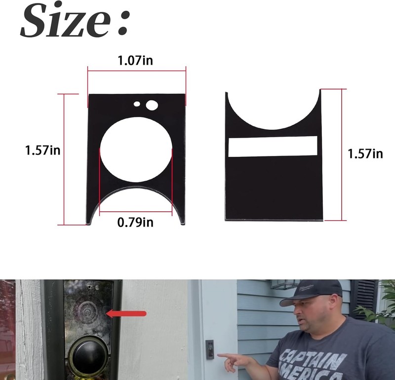 1x Replace Lens Screen Protector For Ring Doorbell Pro,Not Doorbell Pro 2 Black gallery