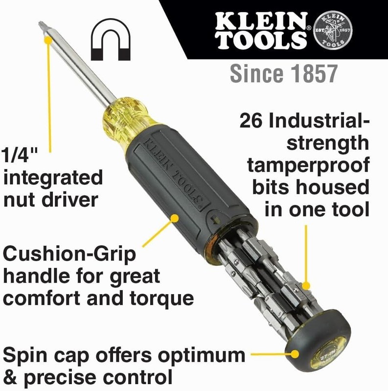 Klein 27-in-1 Multi-Bit Tamperproof Screwdriver with On-board Bit Storage gallery