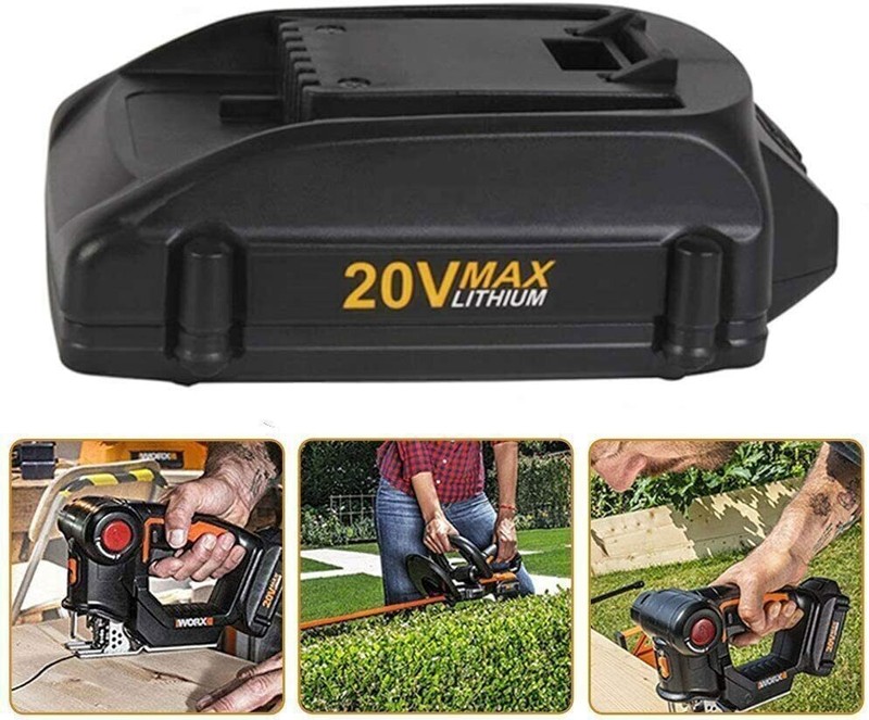 2pack For WORX 20V MAX Extend Lithium Battery 20 Volt WA3520 WA3525 WA3575 WG155 gallery