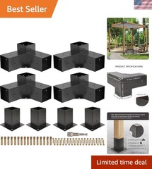 Complete Pergola Kit with Corner Brackets – Sturdy and Reliable for Outdoor Use