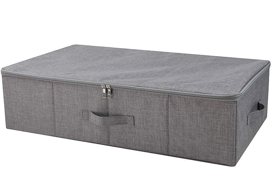 Under Bed Storage Container Underbed Shoe Storage Organizer Box Lid Dark Gray gallery