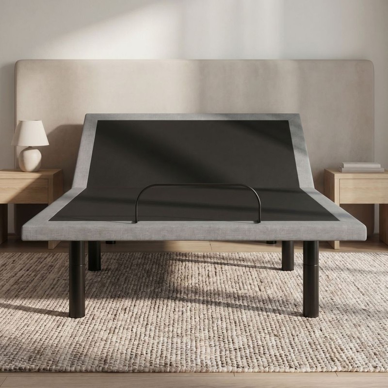 Adjustable Bed Base, Head & Foot Position Control, Black Grey, with Remote gallery